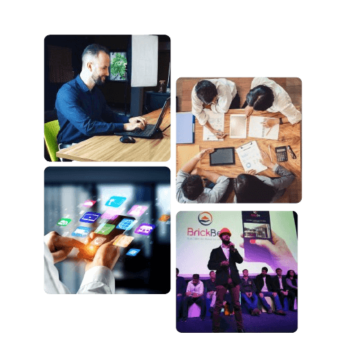 Conjunto de imagens que representam sistema online inteligente